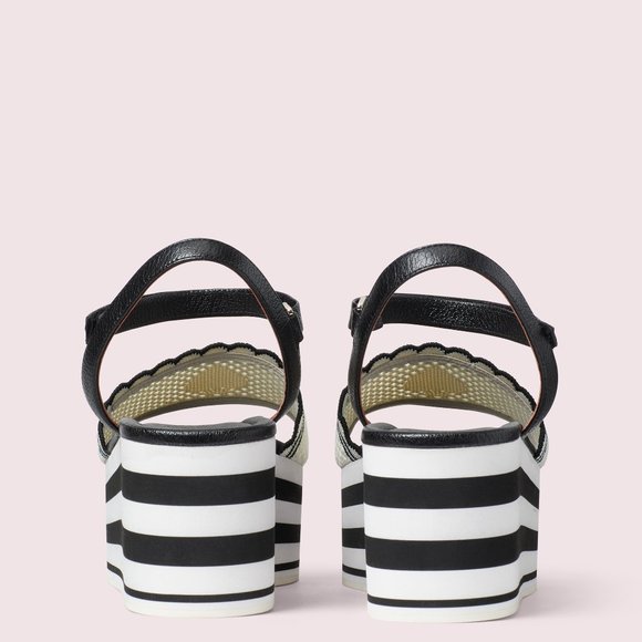Kate Spade New York Highrise Spade Wedge Sandals Brand New In Box - Picture 2 of 10